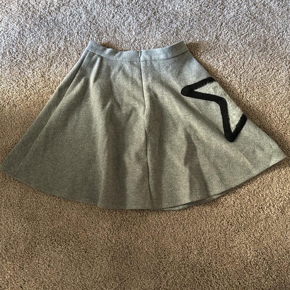 Gray Skirt with Black Star Accent - Picture 2 of 3